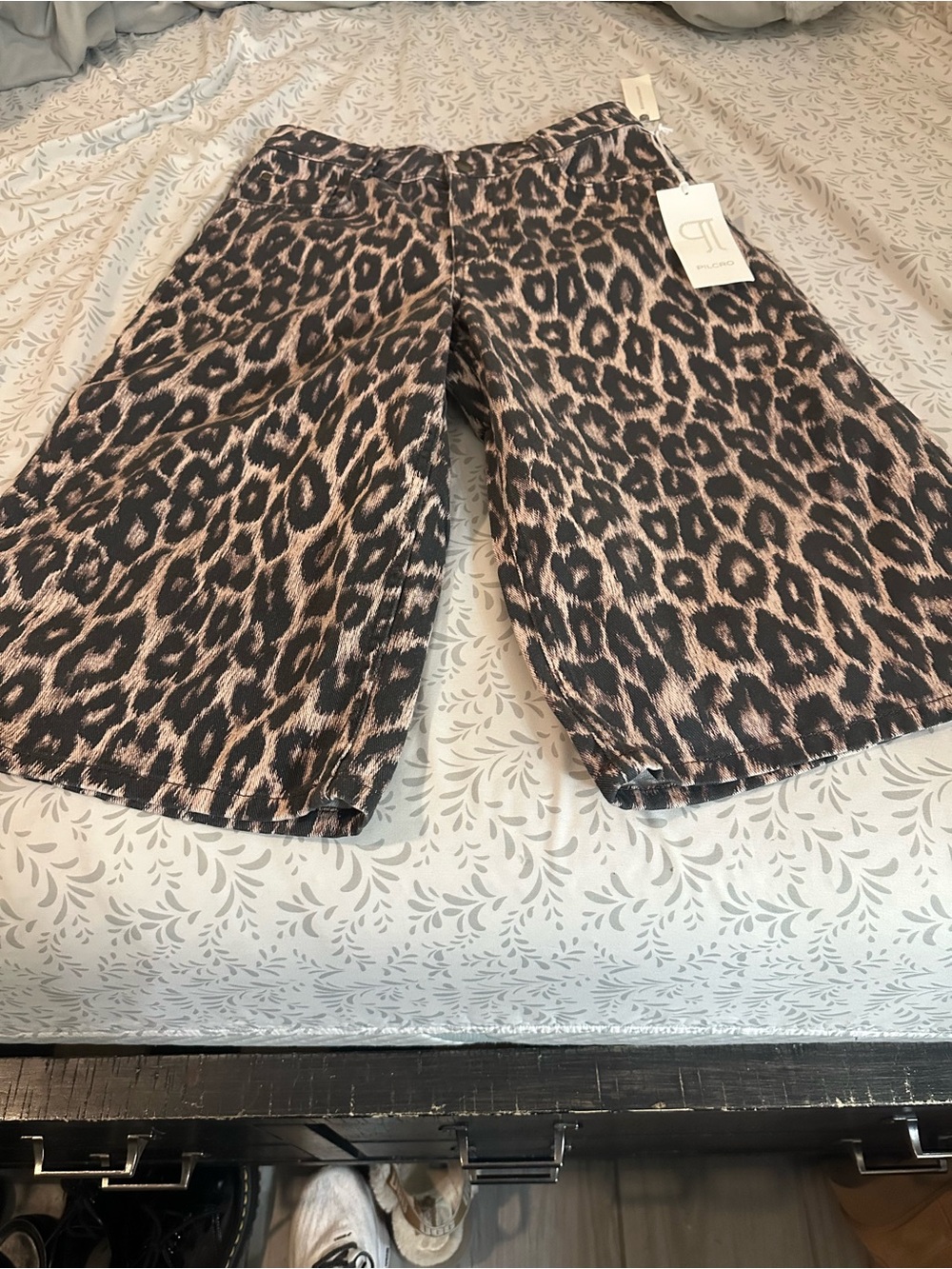 NWT Pilcro Leopard Print Women's Shorts - Brown/Black